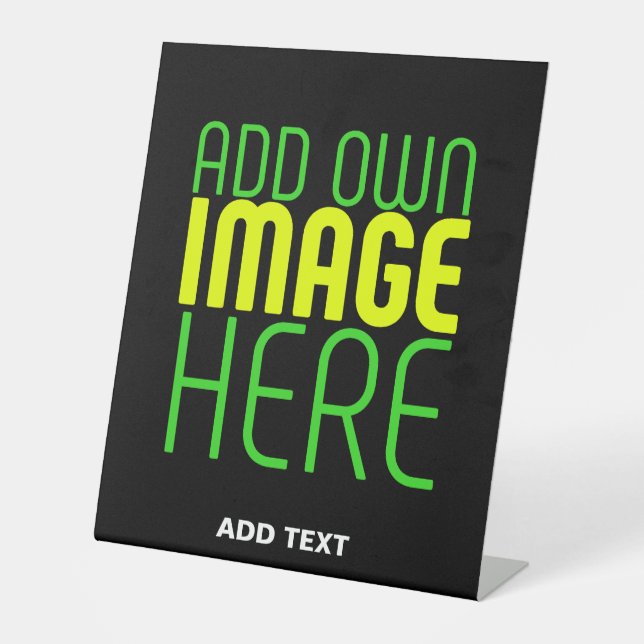 SIGNE DE TABLE MODÈLE DE TEXTE D'IMAGE NOIRE SIMPLE ET MODERNE (Recto)