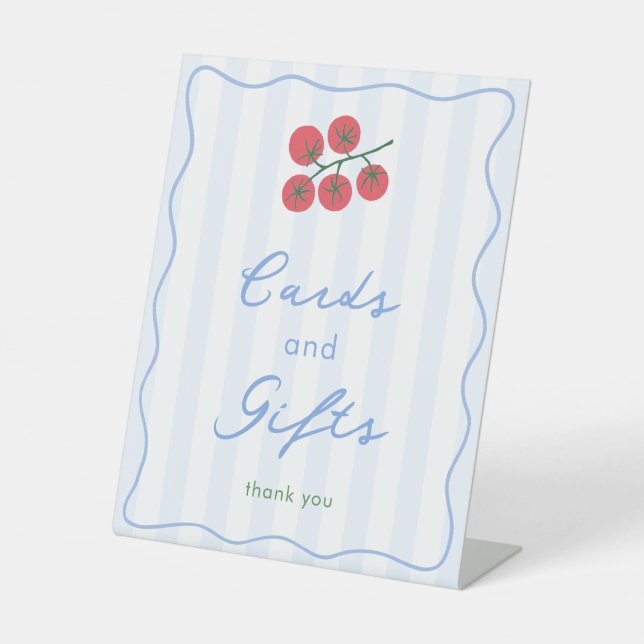 Signe De Table Modern Hand-Drawn Tomato Vine Cards And Gifts (Recto)