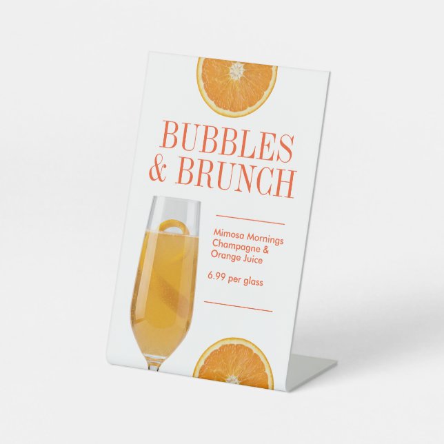 Signe De Table Modern Mimosa Cocktail Bar or Table Brunch LTO (Recto)