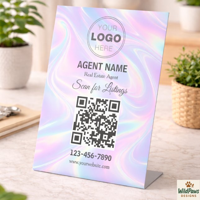 Signe De Table Modern Minimalist Real Estate Listing Scan (Modern Minimalist Real Estate Listing Scan Pedestal Sign
)