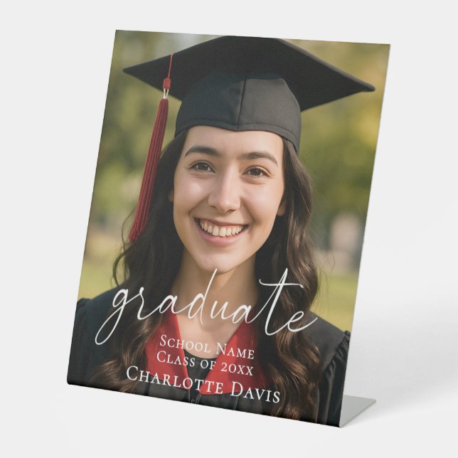 Signe De Table Modern photo Graduation Party welcome (Recto)