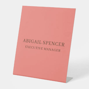 Signe De Table Moderne Classy Professionnel Coral Rose