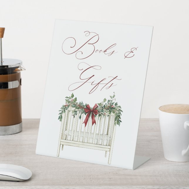 Signe De Table Moderne Cute Elegant Père Noël Baby Baby shower (In SItu)