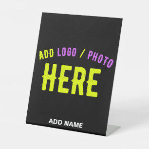 SIGNE DE TABLE MODERNE ET MODERNE PERSONNALISABLE NOIR VÉRIFIÉ