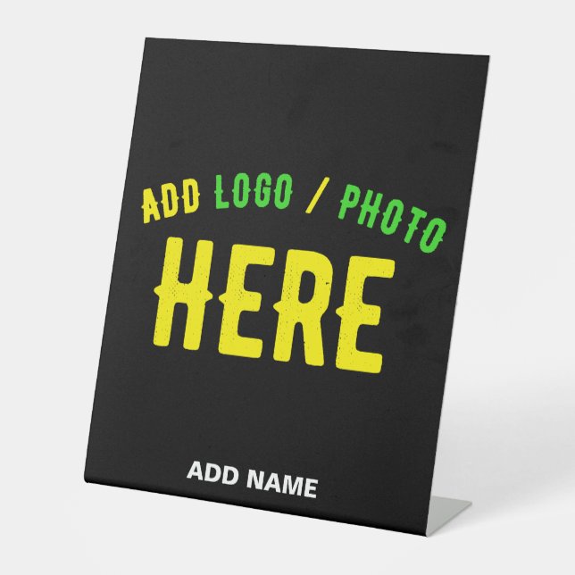 SIGNE DE TABLE MODERNE ET MODERNE PERSONNALISABLE NOIR VÉRIFIÉ (Recto)