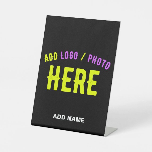 SIGNE DE TABLE MODERNE ET MODERNE PERSONNALISABLE NOIR VÉRIFIÉ (Recto)