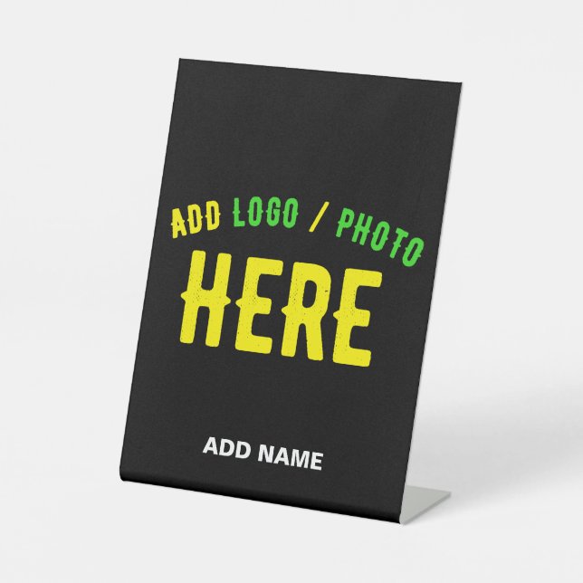 SIGNE DE TABLE MODERNE ET MODERNE PERSONNALISABLE NOIR VÉRIFIÉ (Recto)