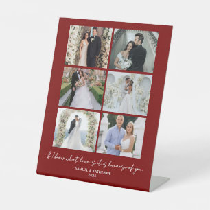 Signe De Table Moderne Romantique 6 Photos Collage Saint-Valentin