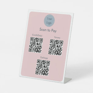 Signe De Table Moderne Simple Blue Rose Scan pour payer les codes