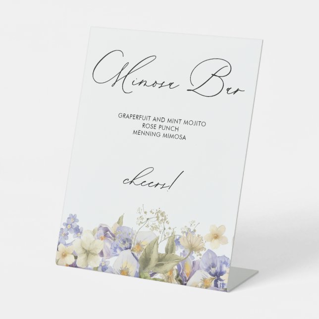 Signe De Table Moment du thé Bar à Mimosa Enterrement de Vie de J (Recto)