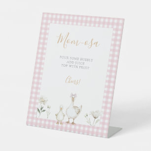 Signe De Table Momosa Bar Vintage Rose Fête de Bébé Silly Goose