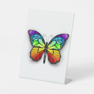 Signe De Table Monarque papillon arc-en-ciel
