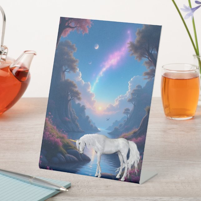 Signe De Table Monde fantastique de licorne (In SItu)