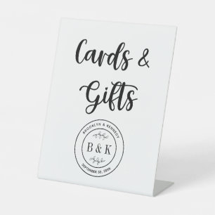 Signe De Table Monogramme floral botanique Cartes de mariage et c