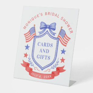 Signe De Table Monogramme Mariage Patriotique Rouge Blanc & Je Di