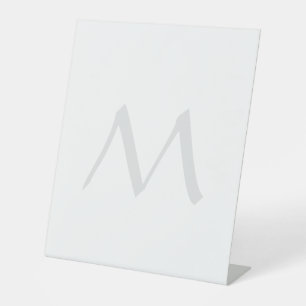 Signe De Table Monogramme Moderne Simple Minimaliste Plaque