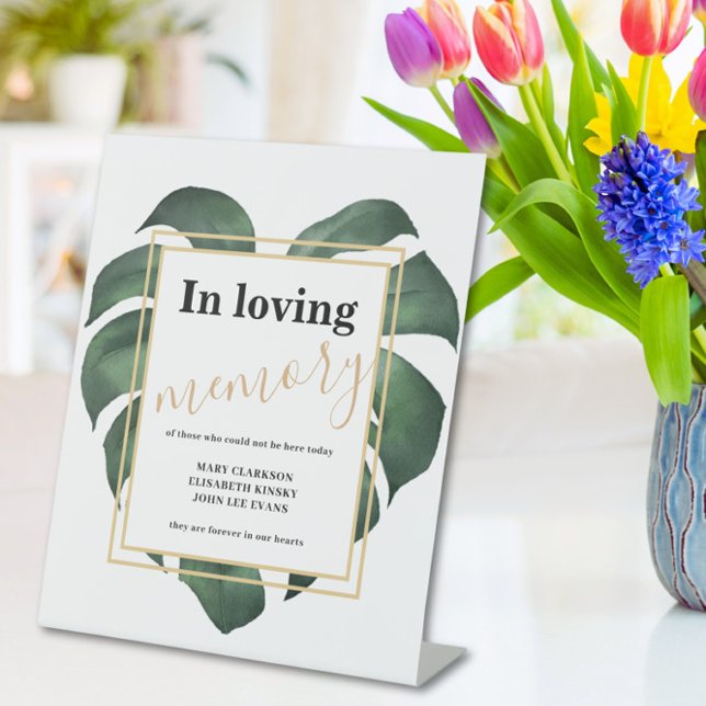 Signe De Table Monstera En souvenir de mariage (Créateur téléchargé)