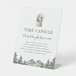 Signe De Table Montagne Hiver Onederland Anniversaire Heure Capsu