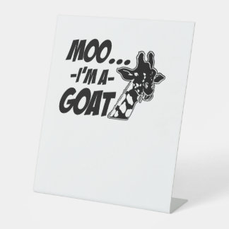 Signe De Table Moo... Je suis un animal de chèvre Zoogoer Funny G