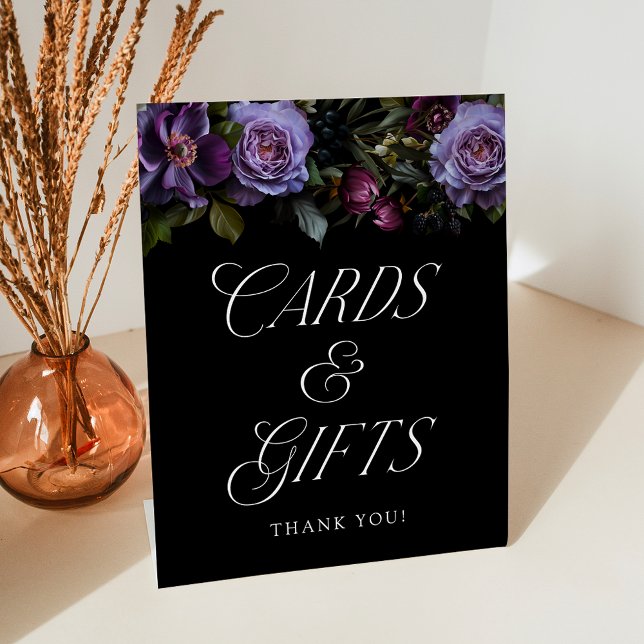 Signe De Table Moody Gothic Floral Cartes et Cadeaux Mariage (Créateur téléchargé)