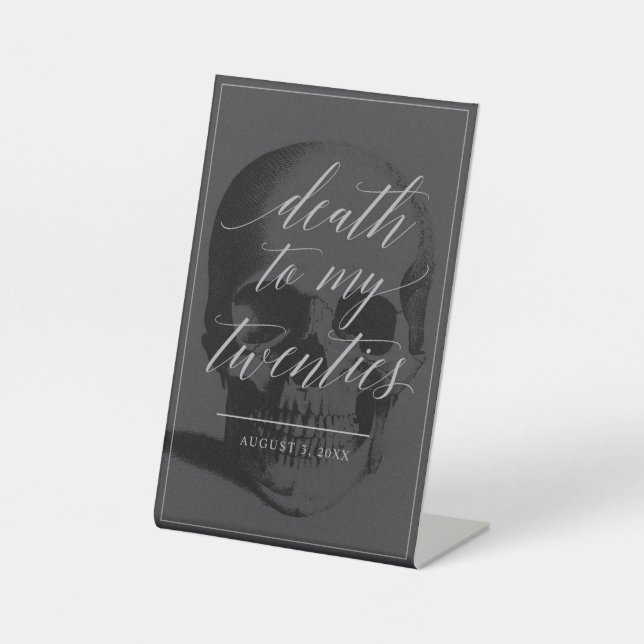 Signe De Table Mort à mon diaphragme de 20 ans (Recto)