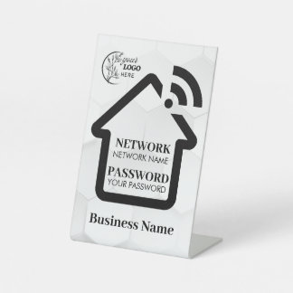 Signe De Table Mot de passe et réseau Wifi invité d'entreprise si