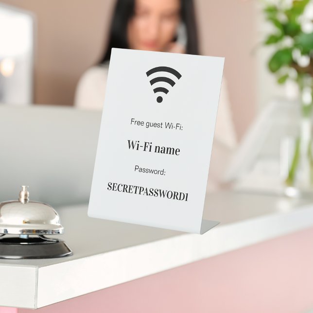 Signe De Table Mot de passe réseau wifi client invité  (Créateur téléchargé)