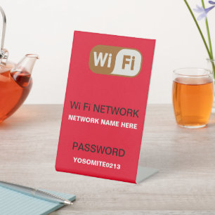 Signe De Table Mot de passe réseau Wifi personnalisé minimaliste