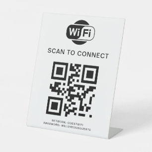 Signe De Table Mot de passe Wifi Analyse du code QR pour se con