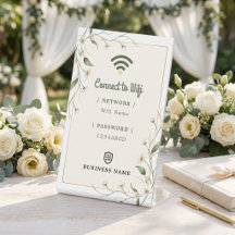 Mot de passe Wifi Entreprise Vert Sauge Botanique