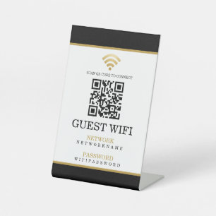 Signe De Table Mot de passe Wifi et code QR réseau personnalisé