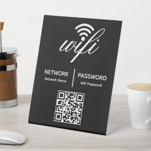 Signe De Table Mot de passe Wifi personnalisé Code QR personnalis
