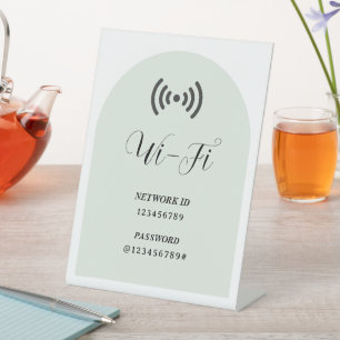 Signe De Table Mot de passe WIFI personnalisé moderne et réseau