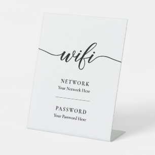 Signe De Table Mot de passe Wifi Réseau de calligraphie