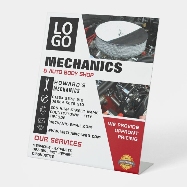 Signe De Table Moteur automobile, mécanique automobile et réparat (Recto)