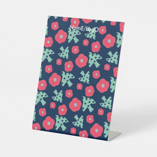 Signe De Table motif_7_camellia et oiseau_1 (Recto)
