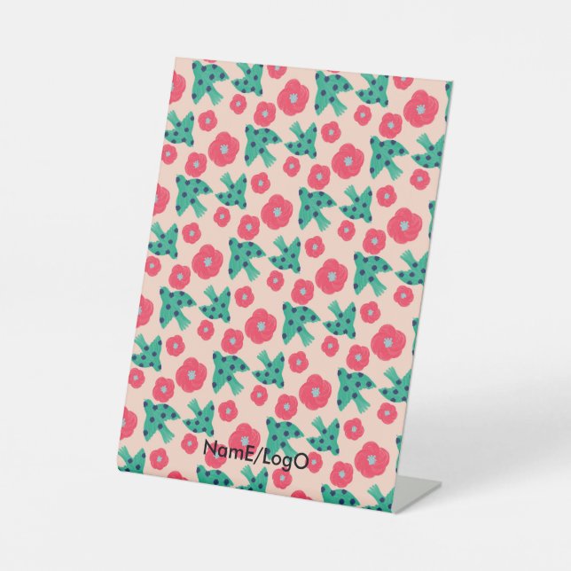Signe De Table motif_8_camellia et oiseau_2 (Recto)