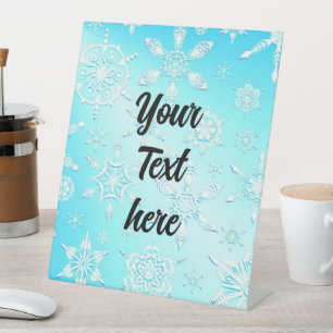 Signe De Table Motif Crystal Snowflakes