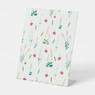 Signe De Table Motif floral botanique victorien sombre et maussad
