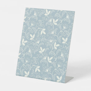 Signe De Table Motif floral botanique victorien sombre et maussad