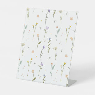 Signe De Table Motif floral botanique victorien sombre et maussad