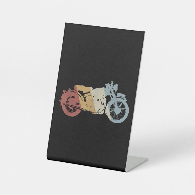 Signe De Table Moto style rétro Vintage (Recto)