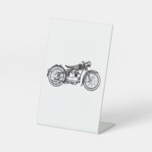 Signe De Table Moto Vintage Rétro _ J'Aime Ma Moto