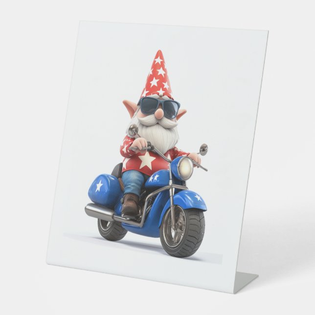 Signe De Table Motocyclette américaine Gnome (Recto)