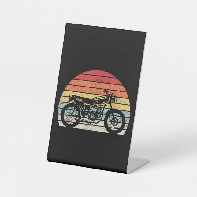 Signe De Table Motorcycle vintage (Recto)