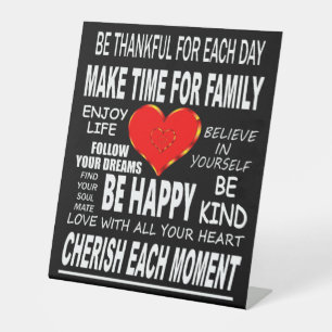 Signe De Table Mots Inspirants À Vivre Par