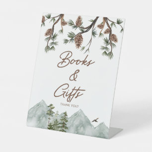 Signe De Table Mountain Rustic Baby showers Livres et cadeaux