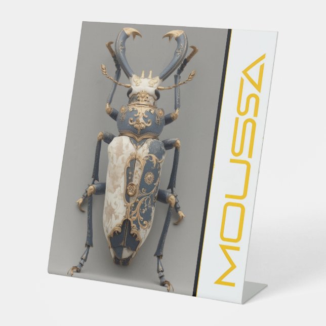 SIGNE DE TABLE MOUSSA  PEDESTAL SIGN (Recto)