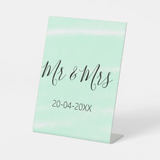 Signe De Table Mr & Mrs add family name date year wedding favor g