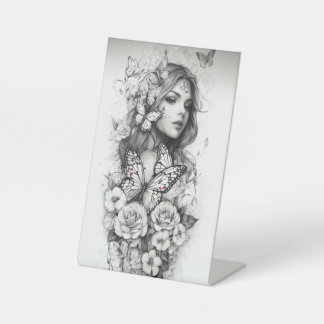 Signe De Table Mujer con flores